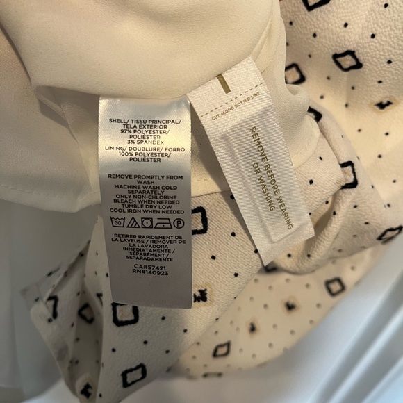 LOFT Geo Puff Sleeve Swing Dress - Picture 4 of 8